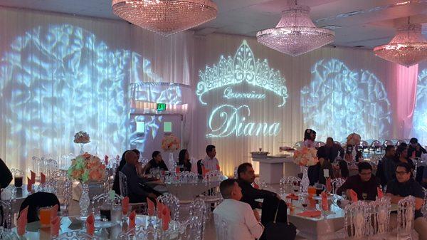 Led lighting with custom gobo design