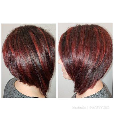 Sharp bob and beautiful color transformation