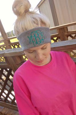 Monogrammed headband.