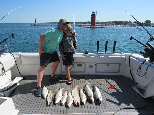 Father and son so excited about their catch.  They had a great time bonding!