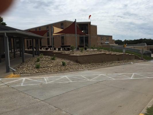 Project for the Greene County Hospital. Designed and installed all landscaping creating an inviting outdoor area for staff an...