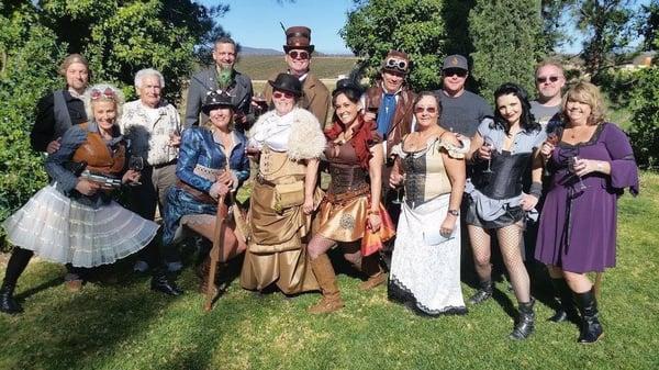 Beer and Wine tasting Steampunk Style.  That's how it's done