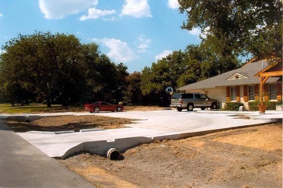 Concrete Circle Drive and  Approaches with Culvert Pipes and Headwalls