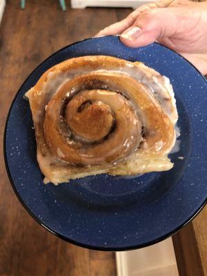 Delicious cinnamon roll!