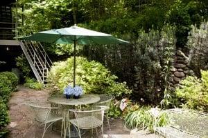 Peace and quiet on the back terrace at the Lodge in Montreat.