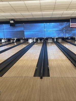 This photo is a picture of the spot perfect bowling lanes!!