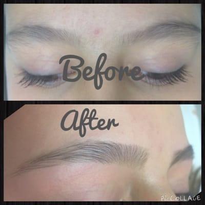 Before and after eyebrow wax!