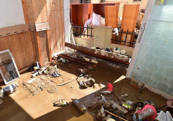 storm damage in a florida home