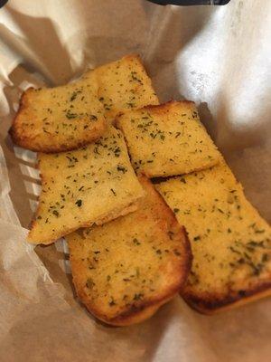 Garlic bread had a sweet taste