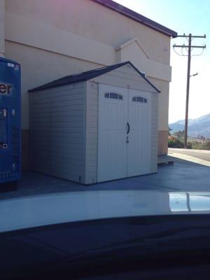 They have a nice "tiny" shed at the side of the building! I want one!