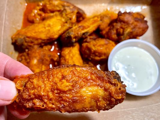 Buffalo wings, showing a flap, nice size