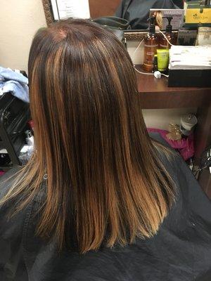 Dark and honey balayage