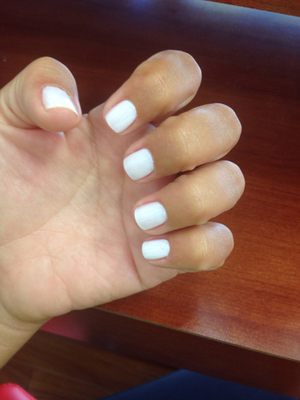 Regular white manicure! Amazing service! :)