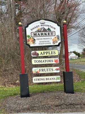 Sign along Dryville Road