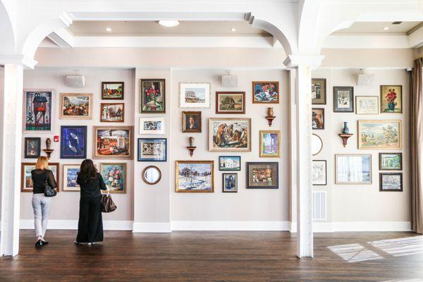 The George gallery wall. All art created by Wisconsin artists.