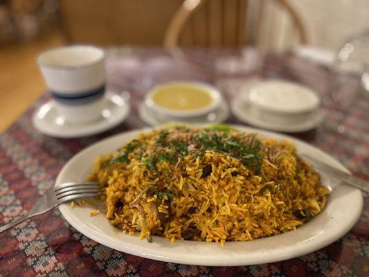 Chicken Biryani Dish Dinner