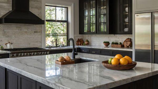 isle countertop kitchen