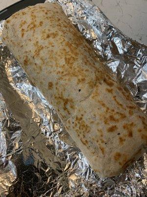 Outside of steak breakfast burrito - nice and crisp