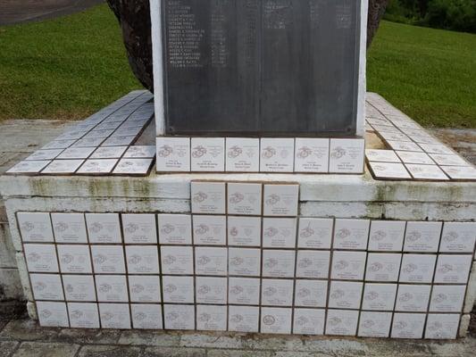 At the base, are tiles dedicated to those who paid "the Ultimate Sacrifice" in places such as Iraq & Afghanistan 2004-2012