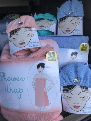 6/26/2018:  The towel wraps and wet hair turbans were so inexpensive, I bought three different colors!