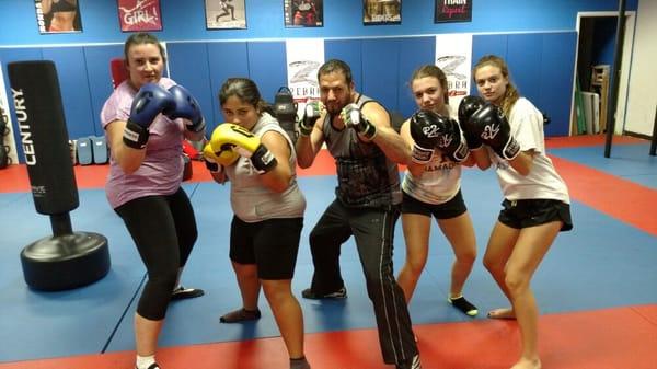 Coach Martin and friends at kickboxing