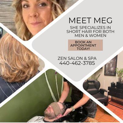 Meet Meg our Short Hair Specialist