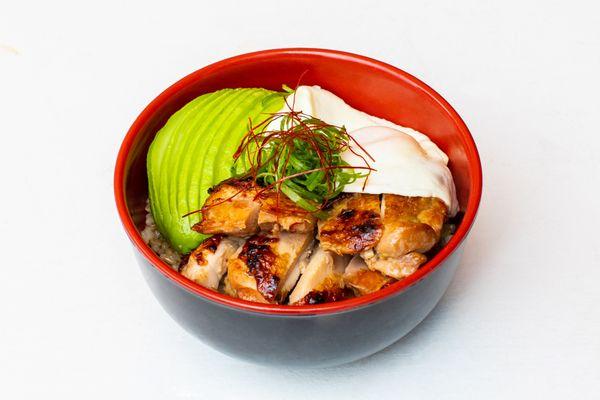 Teriyaki Chicken Bowl with Sunny Side Up and Avocado