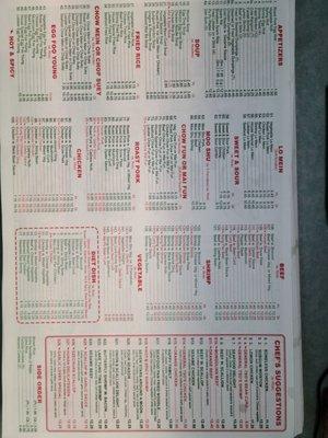 Regular Menu