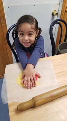 Baking Valentine's Day cookies