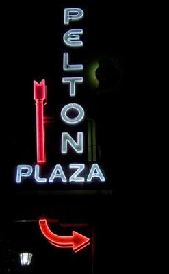 Entry sign at night