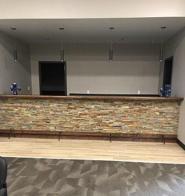 Wet Bar with Ice Maker, Refrigerated Coolers and Refrigerator