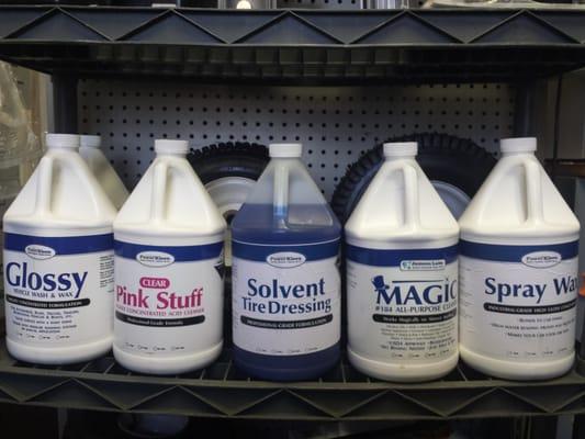 Chemicals for pressure washing and auto detailing