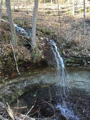 Water fall on the trail leading from Oak Bluff to Alum Cave on Green Mountain.