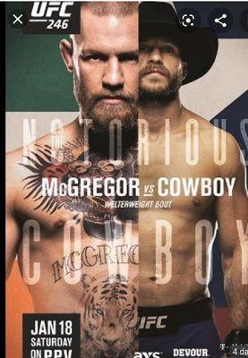 UFC McGregor vs Cowboy tonight at the Getaway lounge