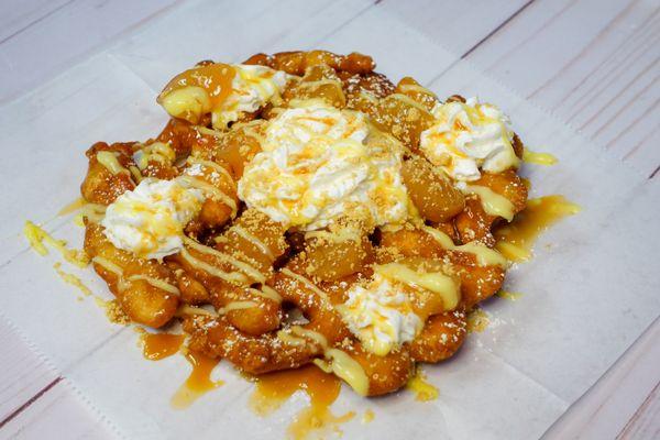 Caramel Apple Pie Funnel Cake