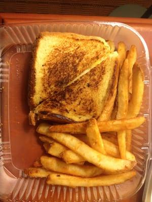 Crab melt with fries - $14