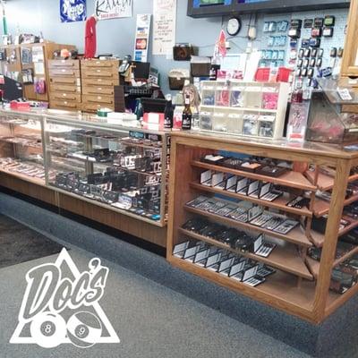 If your looking for darts Doc's carries everything from bar darts to premium sets and a wide variety of acess.