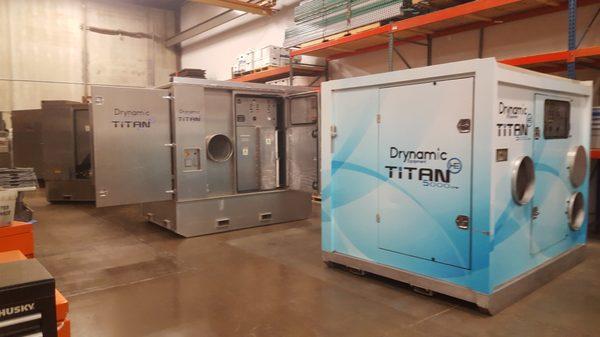 Using our patented All-in-One desiccant super units, the Titan 5000 HE. Makes any job do-able, no matter the size.