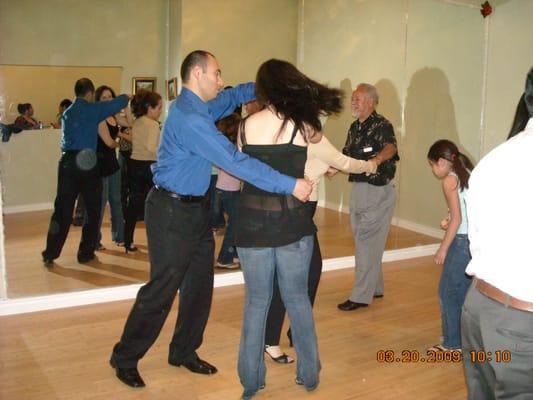 Dance students at a dance party!