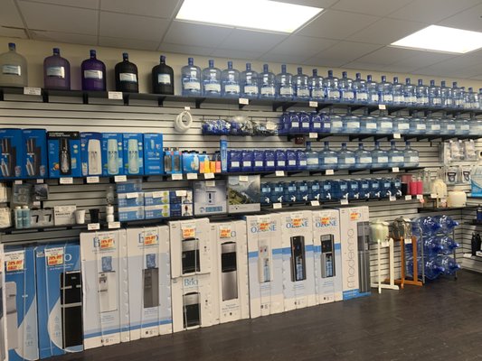 stop by if you're looking for sodastream product, sports bottles, water jugs, glass bottles, bottle racks, cases of water, and dispensers