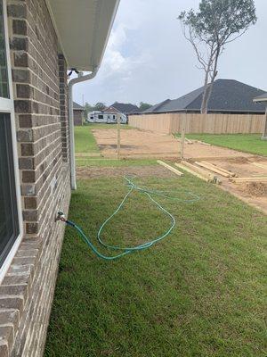 No sod, dead grass over septic , septic is directly beneath grass- no dirt