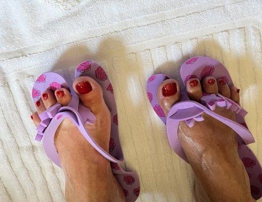 Fresh pedicure, at home spa treatment