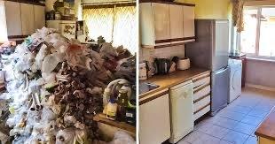 Before and after of a kitchen