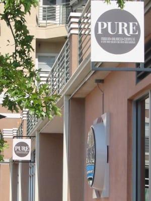 The outside of Pure spa and Salon