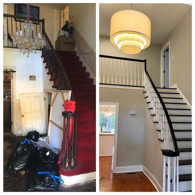 Before and After picture. We Buy Houses in Durham.