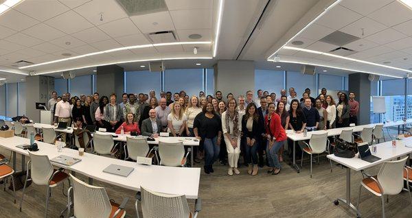 60+ Microsoft employees after their orientation class!