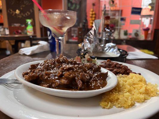 Chicken Mole w/ flour tortillas