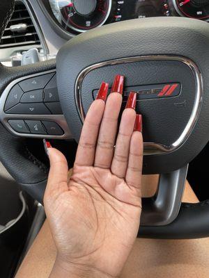 red bottom nails