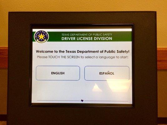 Register here to get in line (or do it online before you arrive), be assigned a number, then proceed to waiting area.