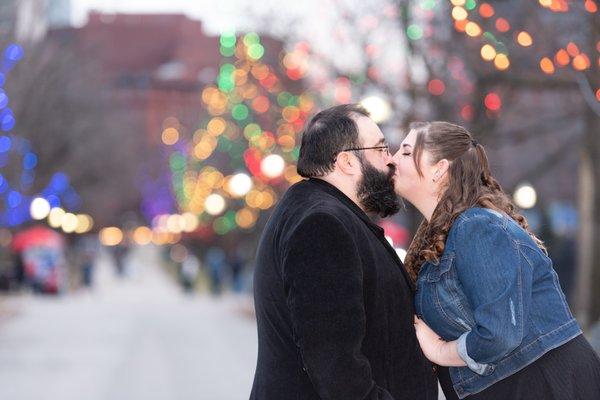 Winter Engagement Portraits in the Boston Common.